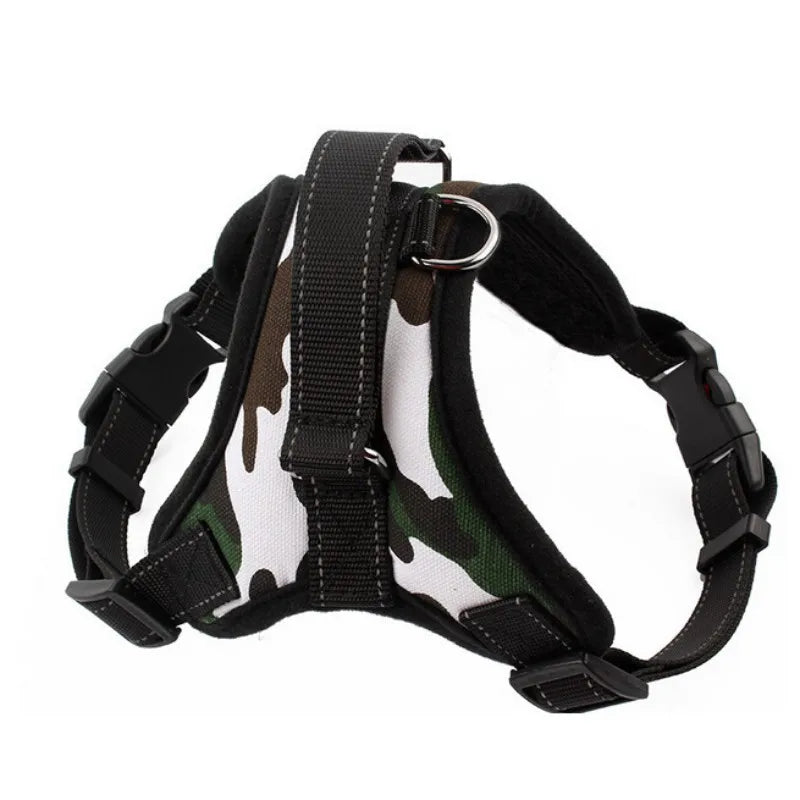 Nylon Heavy Duty Dog Pet Harness Collar  Padded Extra Big Large Medium Small Dog Harnesses vest Husky Dogs Supplies