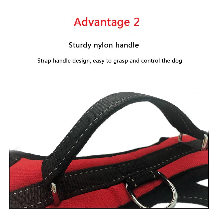 Nylon Heavy Duty Dog Pet Harness Collar  Padded Extra Big Large Medium Small Dog Harnesses vest Husky Dogs Supplies