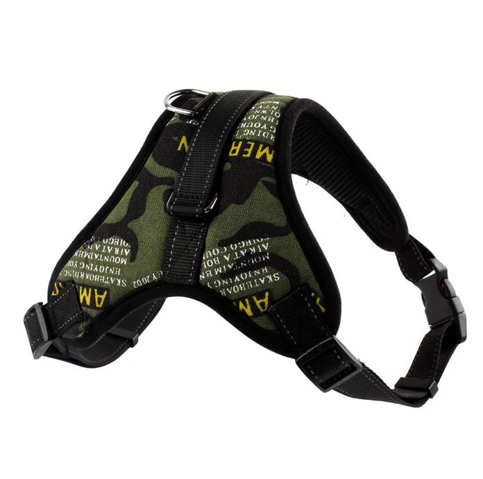 Nylon Heavy Duty Dog Pet Harness Collar  Padded Extra Big Large Medium Small Dog Harnesses vest Husky Dogs Supplies