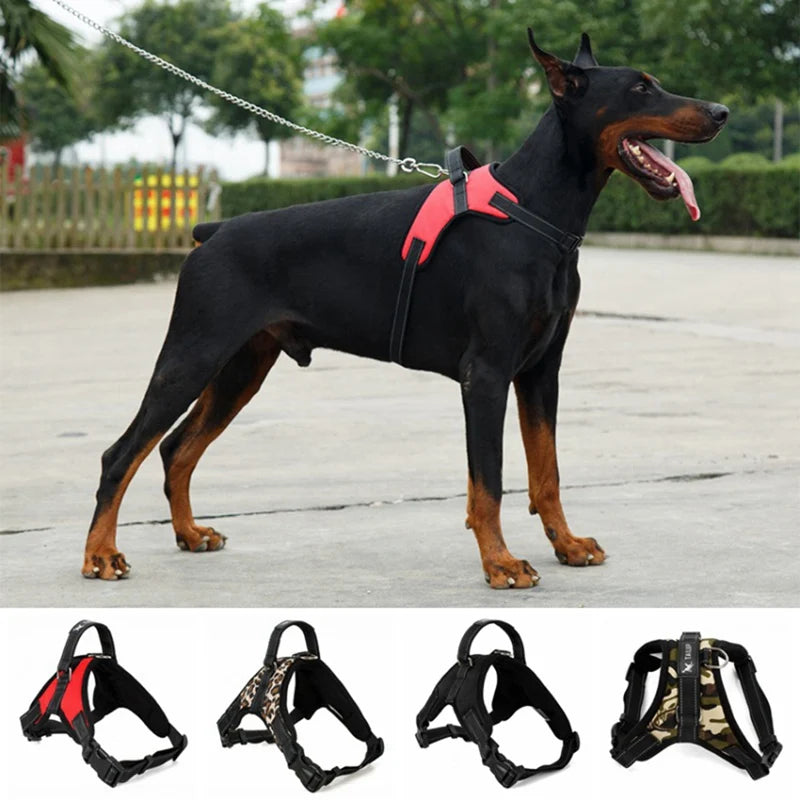 Nylon Heavy Duty Dog Pet Harness Collar  Padded Extra Big Large Medium Small Dog Harnesses vest Husky Dogs Supplies