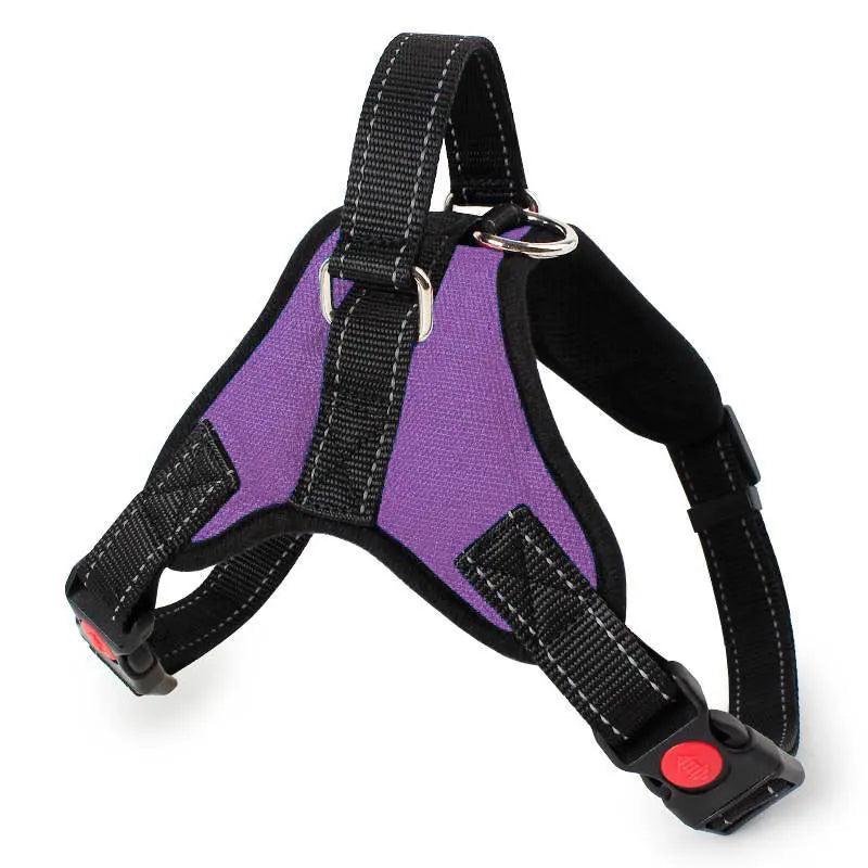 Nylon Heavy Duty Dog Pet Harness Collar  Padded Extra Big Large Medium Small Dog Harnesses vest Husky Dogs Supplies